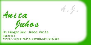 anita juhos business card